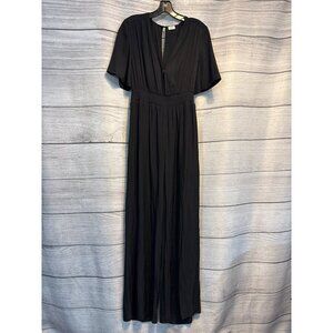 Wilfred Black Jumpsuit With V-Neck & Short Sleeves Size S